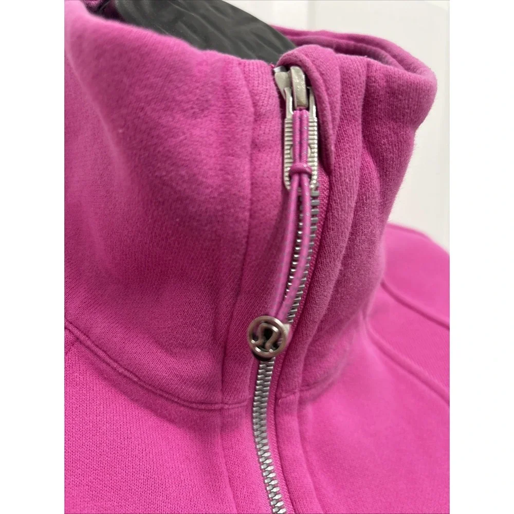 Lululemon Scuba Oversized Cropped Funnel Neck Half Zip Sonic Pink Size XS/S